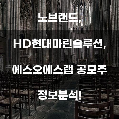 노브랜드, HD현대마린솔루션, 에스오에스랩 공모주 정보분석