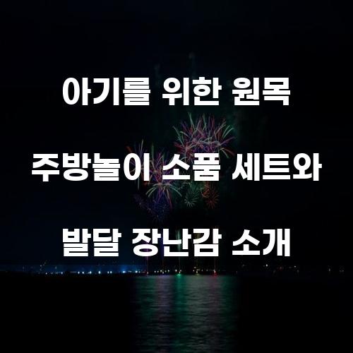 아기를 위한 원목 주방놀이 소품 세트와 발달 장난감 소개