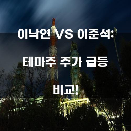 이낙연 VS 이준석: 테마주 주가 급등 비교!