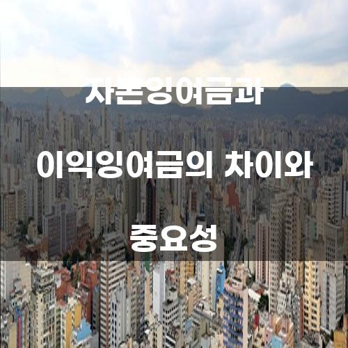 자본잉여금과 이익잉여금의 차이와 중요성