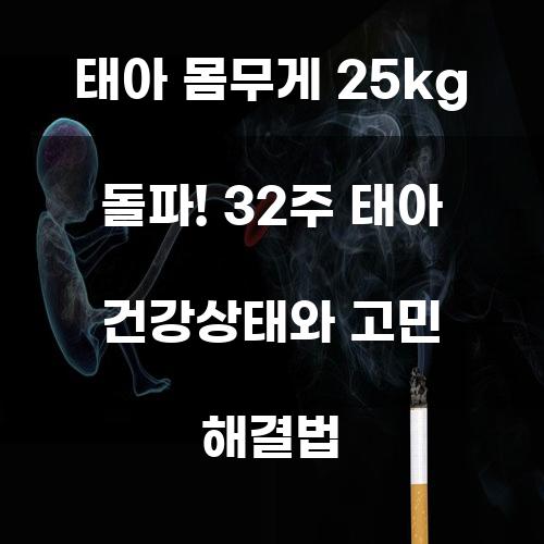 32주 태아 건강상태와 고민 해결법