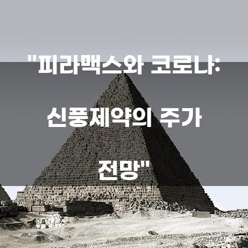 피라맥스와 코로나: 신풍제약의 주가 전망