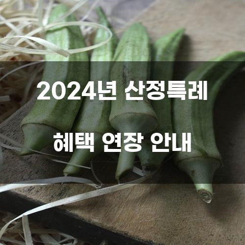2024년 산정특례 혜택 연장 안내