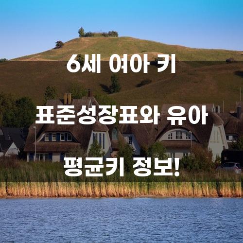 6세 여아 키 표준성장표와 유아 평균키 정보
