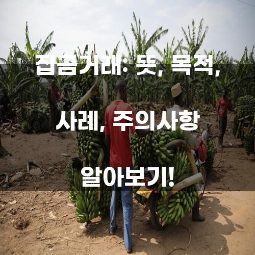 집금거래: 뜻, 목적, 사례, 주의사항 알아보기!