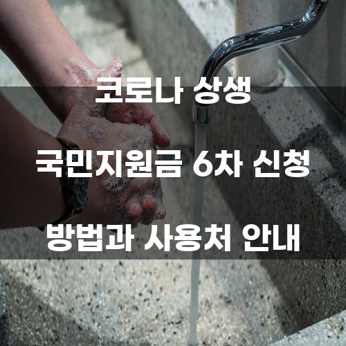 코로나 상생 국민지원금 6차 신청 방법과 사용처 안내