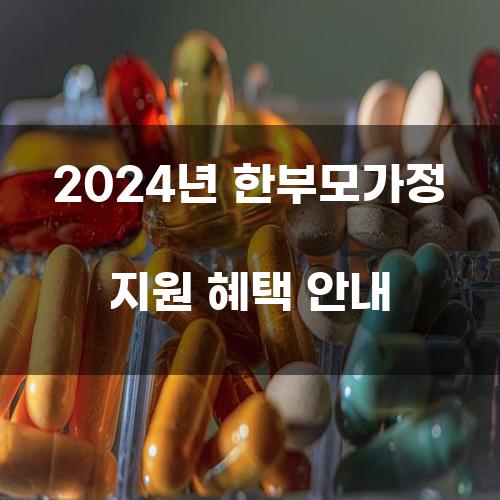 2024년 한부모가정 지원 혜택 안내
