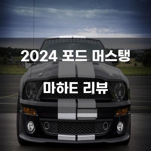 2024 포드 머스탱 마하E 리뷰