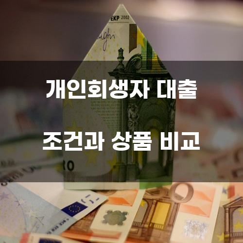 개인회생자 대출 조건과 상품 비교