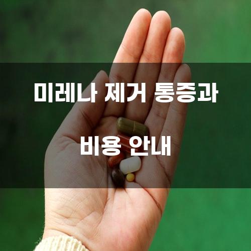 미레나 제거 통증과 비용 안내
