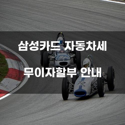 삼성카드 자동차세 무이자할부 안내
