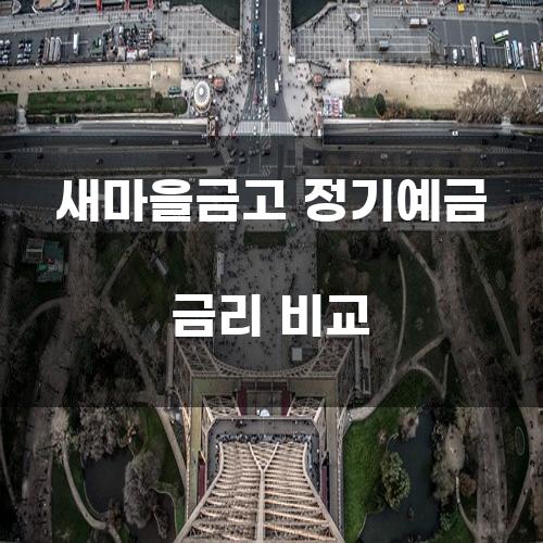 새마을금고 정기예금 금리 비교
