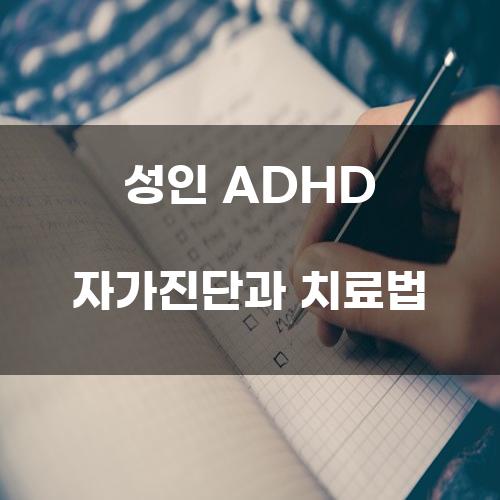 성인 ADHD 자가진단과 치료법