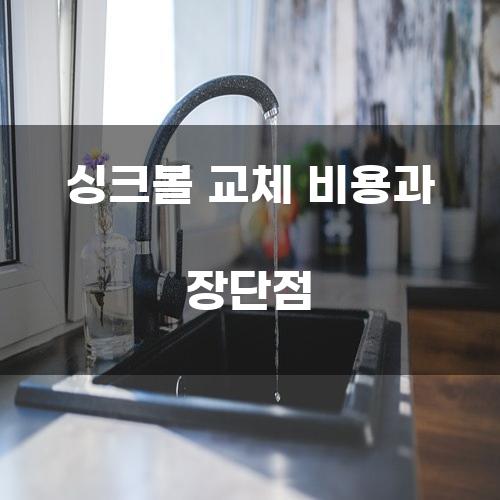 싱크볼 교체 비용과 장단점