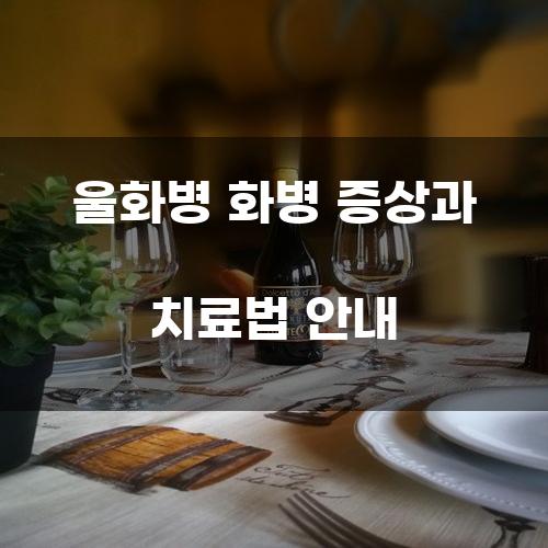 울화병 화병 증상과 치료법 안내