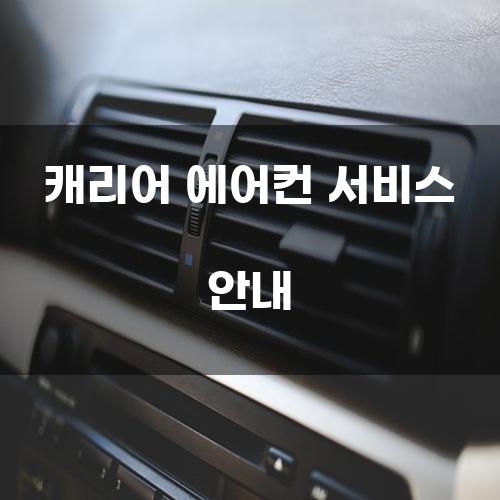 캐리어 에어컨 서비스 안내
