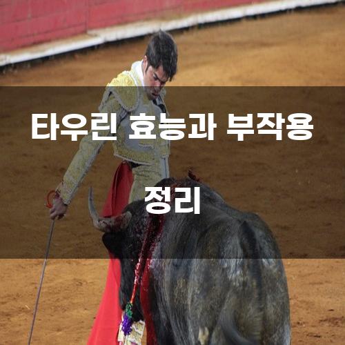 타우린 효능과 부작용 정리