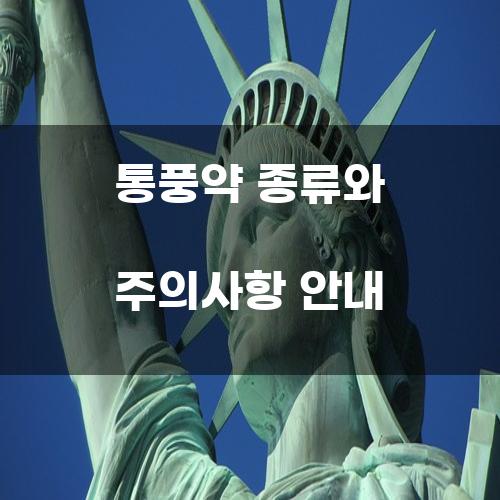 통풍약 종류와 주의사항 안내