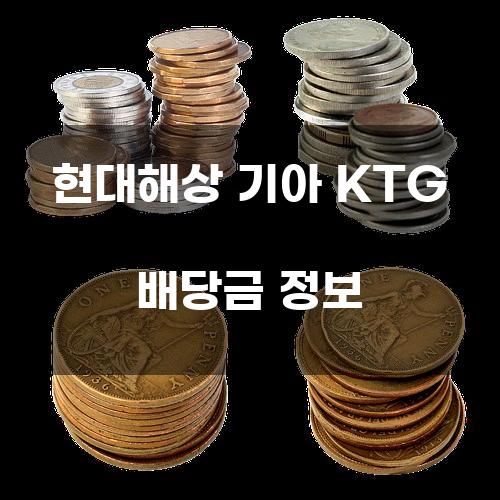 현대해상 기아 KTG 배당금 정보