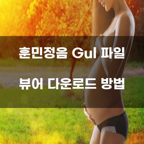훈민정음 Gul 파일 뷰어 다운로드 방법