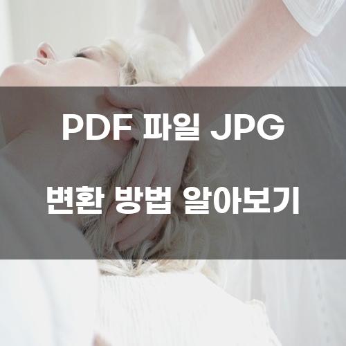 PDF 파일 JPG 변환 방법 알아보기