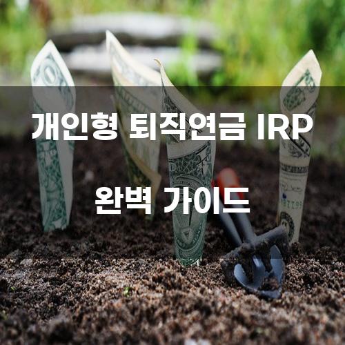 개인형 퇴직연금 IRP 완벽 가이드