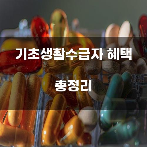 기초생활수급자 혜택 총정리