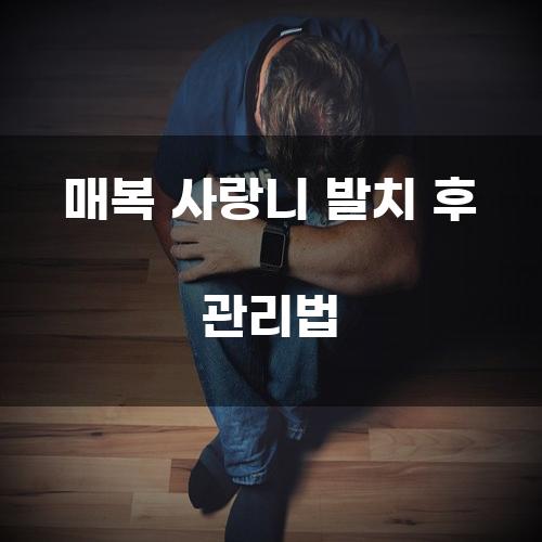 매복 사랑니 발치 후 관리법