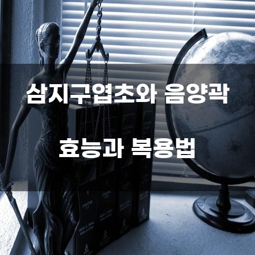 삼지구엽초와 음양곽 효능과 복용법