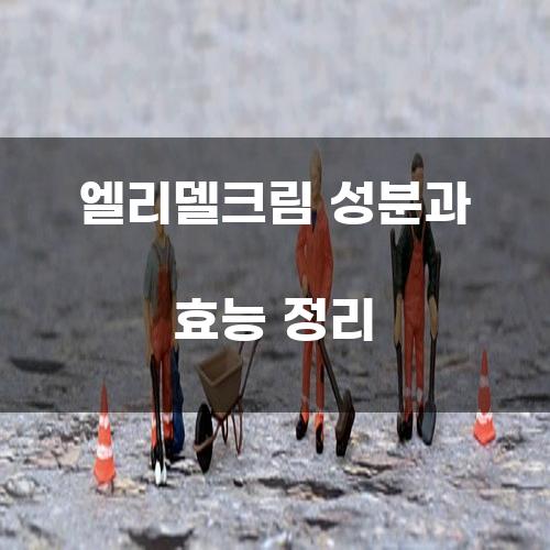 엘리델크림 성분과 효능 정리