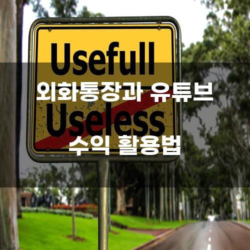 외화통장과 유튜브 수익 활용법