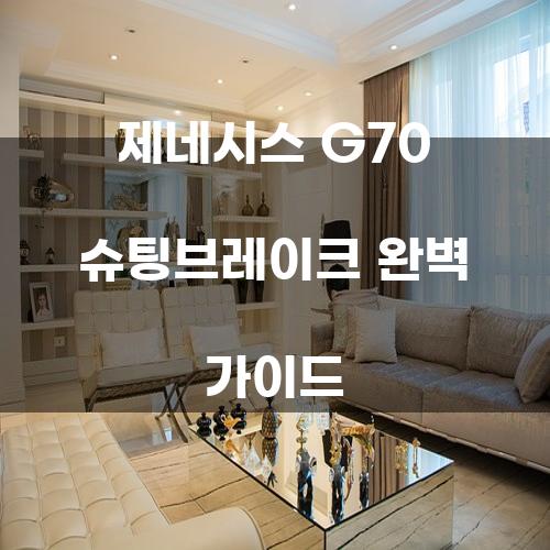 제네시스 G70 슈팅브레이크 완벽 가이드