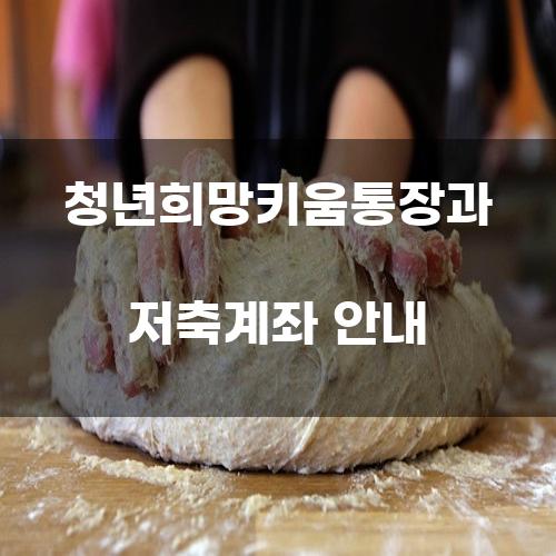 청년희망키움통장과 저축계좌 안내