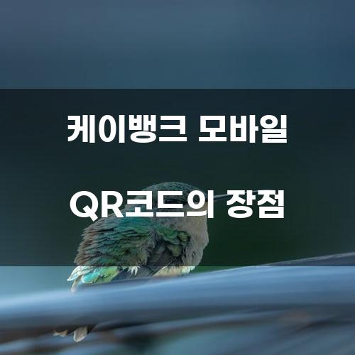 케이뱅크 모바일 QR코드의 장점
