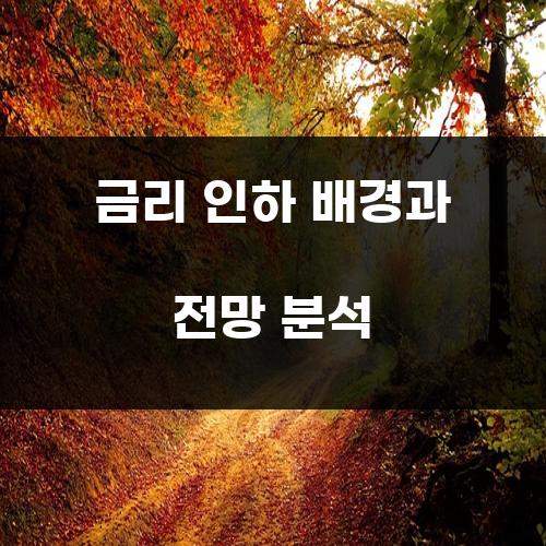 금리 인하 배경과 전망 분석